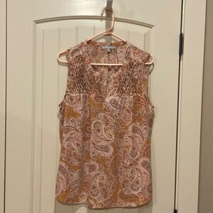 Daniel Rainn Paisley Blouse - Gold and White